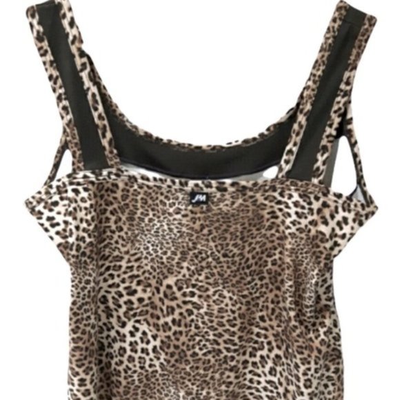 VINTAGE SUPER SOFT LEOPARD ANIMAL PRINT CAMI TOP - Picture 4 of 16